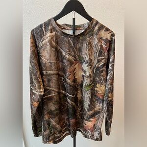 Cabela's classic fit Woodland Camo Long Sleeve Shirt Size L LIKE NEW